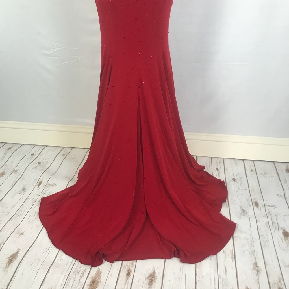 🎉SALE! Jovani sexy studded red evening gown SZ 2 - Picture 6 of 8